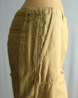 Elie Tahari Khaki Cotton Silk Sardie Pants 14 NWT  