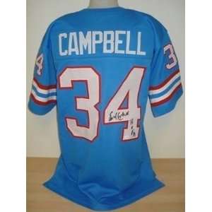 Earl Campbell Signed Jersey   HOF 91 JSA   Autographed NFL Jerseys 