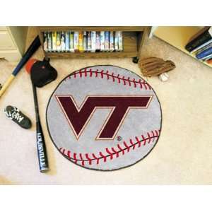  Virginia Tech Hokies Round Baseball Mat (29) Sports 