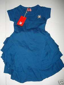 NWT No Sugar Added 09 Blue Bustle Dress 3 3T CQ  