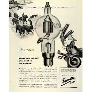  1945 Ad Eitel McCullough Inc Electronics Light Bulb Eimac 