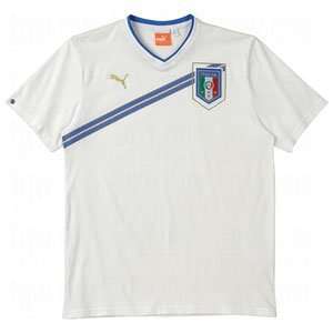  Puma Mens Italia Badge T Shirt White/XX Large