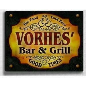  Vorhess Bar & Grill 14 x 11 Collectible Stretched 