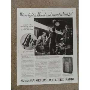 General Electric Radio,Vintage 30s full page print ad (house of magic 