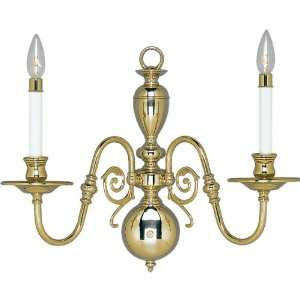 Solid Brass Americana Wall Sconce