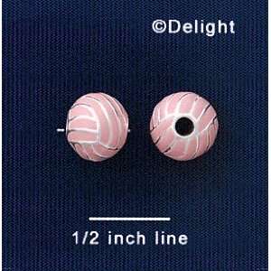  B1424 tlf   10mm Pink Volleyball/Water Polo   Silver 