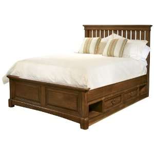  Slat King Bed in Chestnut Furniture & Decor