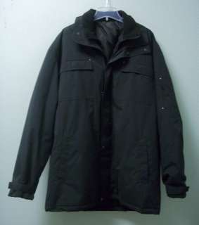   Mens Black Heavy Winter Warm Coat Zipper Front 2XLT NEW  