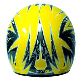 New Adult Motocross Motorcross MX ATV DirtBike Helmet Racing Yellow S 