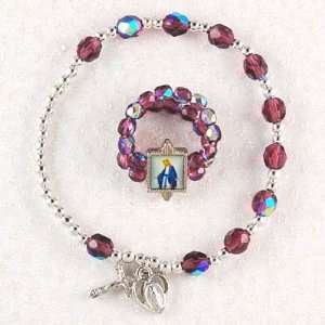  Miraculous St. Mary Mother of God Birthstone Stretch Dark 