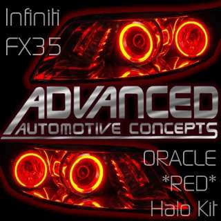 RED Infiniti FX FX35 Headlight HALO Angel/Demon Eye Kit  