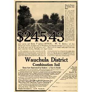  1914 Ad Wauchula Development Co Real State Acres Sale 