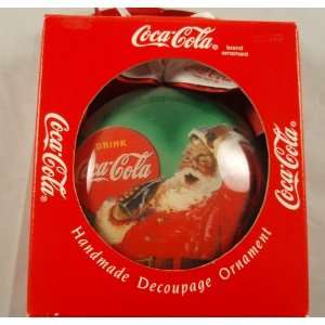 Enesco Coca Cola Coke Santa Cecoupage Ornament