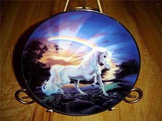 The Rainbow Diamond Unicorn Franklin Mint Horse Plate  