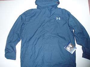 New Under Armour Mens Aerofoil Jacket Coat Fleece Blue X Large XL 