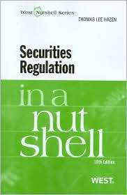 Hazens Securities Regulation in a Nutshell, 10th, (0314187987 