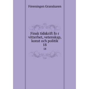  Finsk tidskrift foÌ?r vitterhet, vetenskap, konst och 