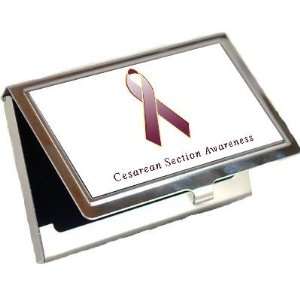  Cesarean Section Awareness Ribbon Business Card Holder 