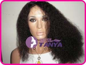   Lace Wig _ Afro Kinky Curl 100% HUMAN HAIR Indian Remy WIG   