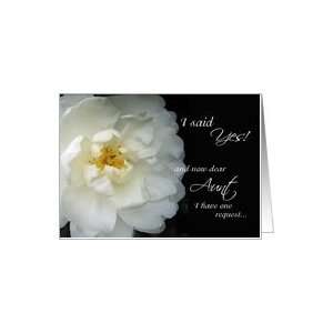  Aunt Will you be my Bridesmaid   white flower Card Health 