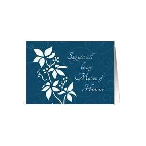  Will you be my Matron of Honour Invitation   Turquoise 