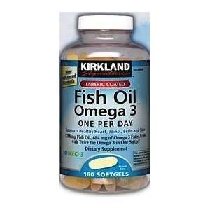 Kirkland Signature Fish Oil with Omega 3 Fatty Acids   NEW ONE PER DAY 