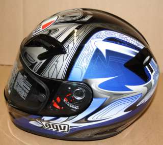 am selling 1 brand new AGV T 2 black/blue motorcycle helmet 