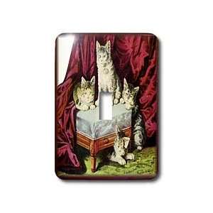  Florene Vintage   4 Cats Ad   Light Switch Covers   single 