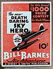 Bill Barnes, Air Adventurer Pulp Mag. WINDOW SIGN   1930s    VF 