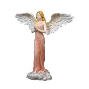  Angel Praying Coral Dress Porcelain Sculpture