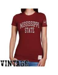 NCAA Original Retro Brand Mississippi State Bulldogs Ladies Maroon 