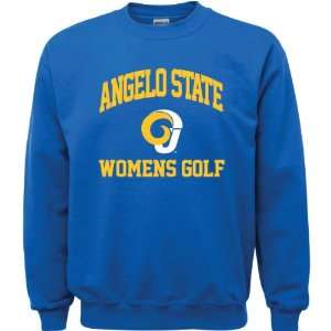 Angelo State Rams Royal Blue Youth Womens Golf Arch Crewneck 