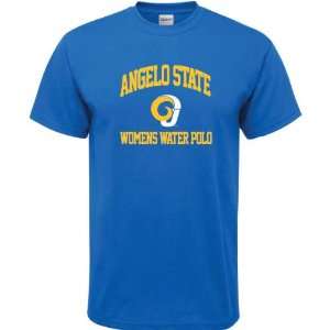 Angelo State Rams Royal Blue Womens Water Polo Arch T Shirt