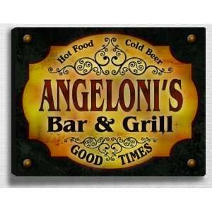  Angelonis Bar & Grill 14 x 11 Collectible Stretched 