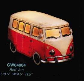 Red VW Bus Table Light LED Hippie 60s GW04004  