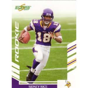  2007 Score 339 Sidney Rice Minnesota Vikings (RC   Rookie 