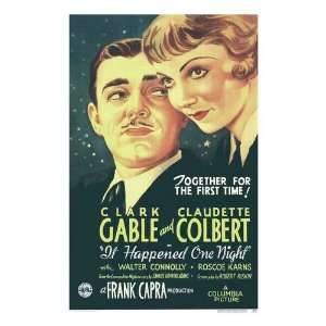 It Happened One Night Movie Poster, 11 x 17 (1934) 
