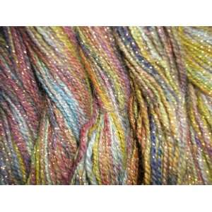  Handpainted 100% wool plied with metallic thread worsted 