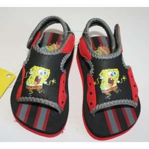   SpongeBob Squarepants Toddler Sandals Red/Black/Gray Size 5/6 Baby