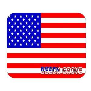  US Flag   Beech Grove, Indiana (IN) Mouse Pad Everything 