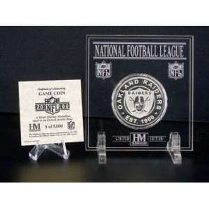  Oakland Raiders Silver   2008 Official NFL Game Coin in 