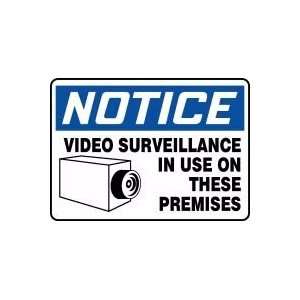 NOTICE Video Surveillance In Use On These Premises (w/Graphic) 10 x 