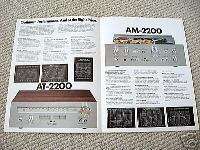 Akai AM 2200 amplifier / AT 2200 radio tuner brochure  