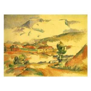 Mont Sainte Victoire, 1887 Premium Giclee Poster Print by Paul Cezanne 
