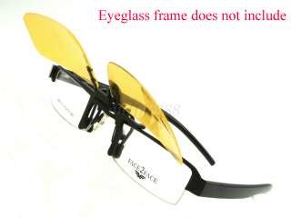 Polarized night vision add on clip for eyeglass frame, easy to use 