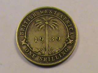 BRITISH WEST AFRICA 1 Shilling 1939  