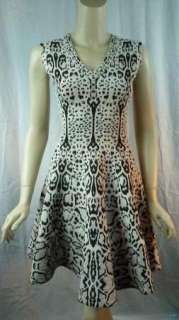 Wild Azzedine Alaia Snow Leopard Sleeveless / Flared Skirt Dress 38 4 