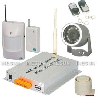 Home Security GSM Wireless Burglar Alarm System SMS/MMS/DVR/IR Camera 