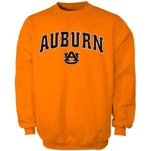  Auburn Tigers Orange Arch Logo Crew Sweatshirt Sports 