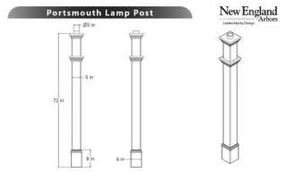 New Portsmouth Outdoor Vinyl Lamp Post   74 Tall  